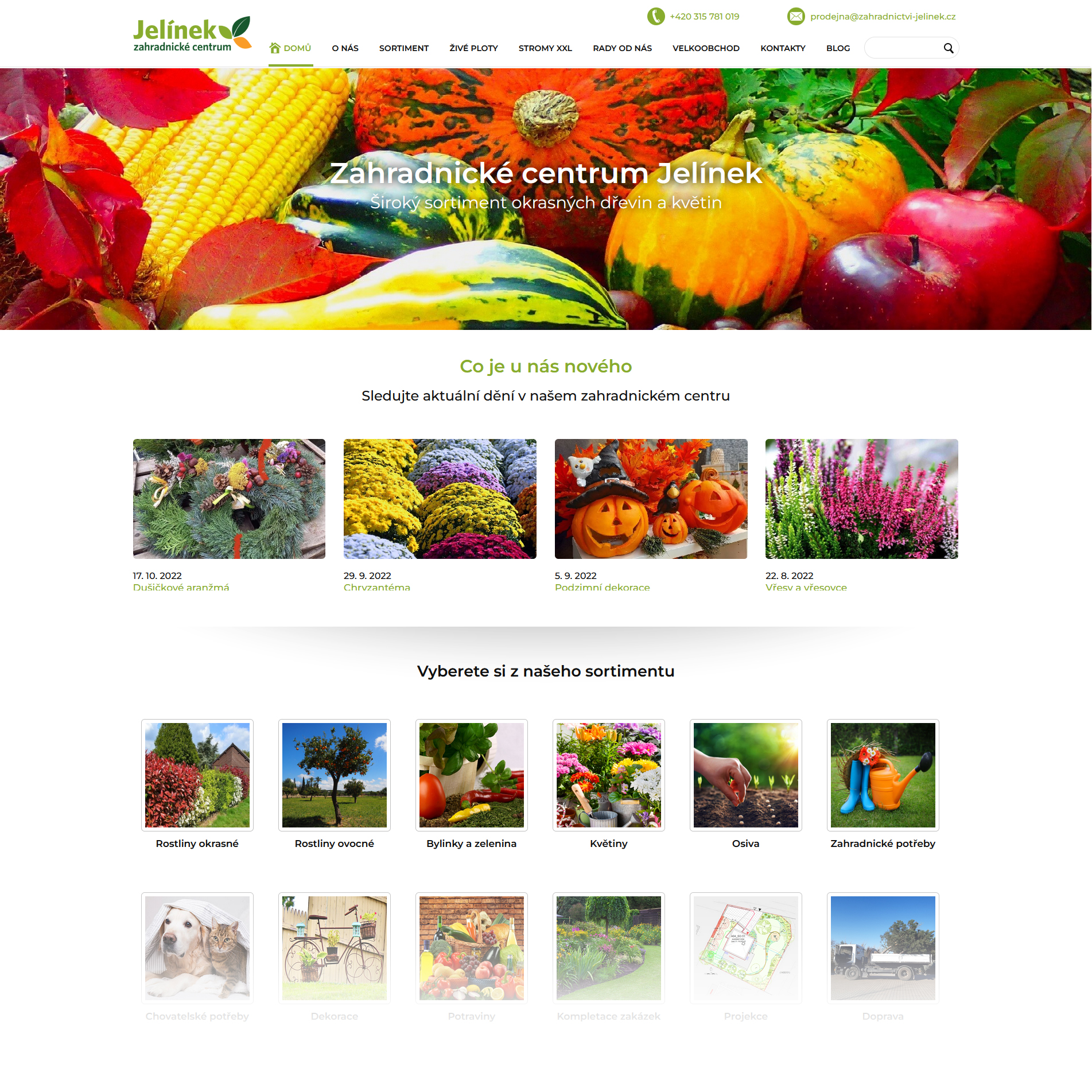 Honza Kocourek – Webdesigner - Zahradnictví Jelínek - Zahradnické centrum Jelínek, Veltrusy
